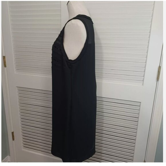 Banana Republic Black Sequin Dress on Chiffon Layer - Picture 7 of 8